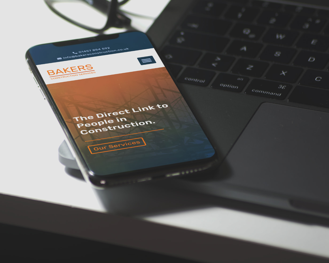 Construction Website Design on Mobile