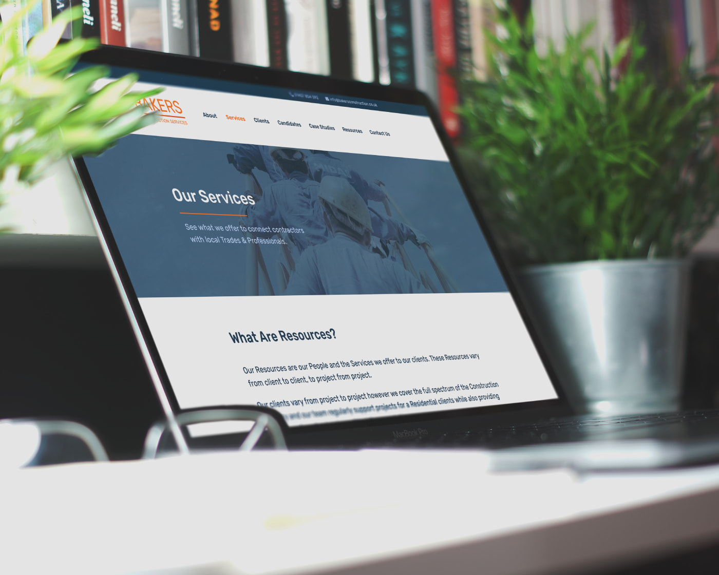 Construction Website Design Computer