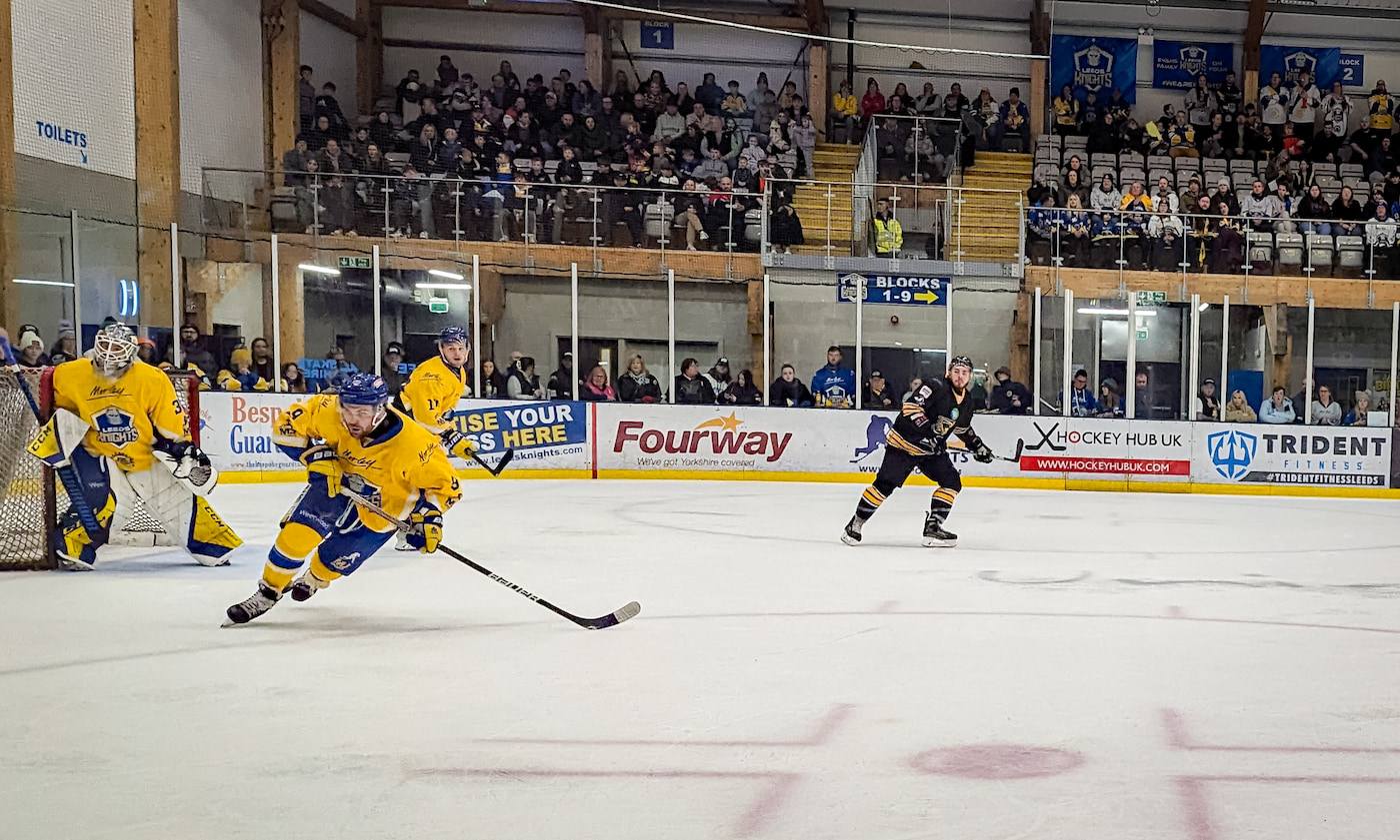 The Leeds Knights in action on the ICE vs Bees IHC