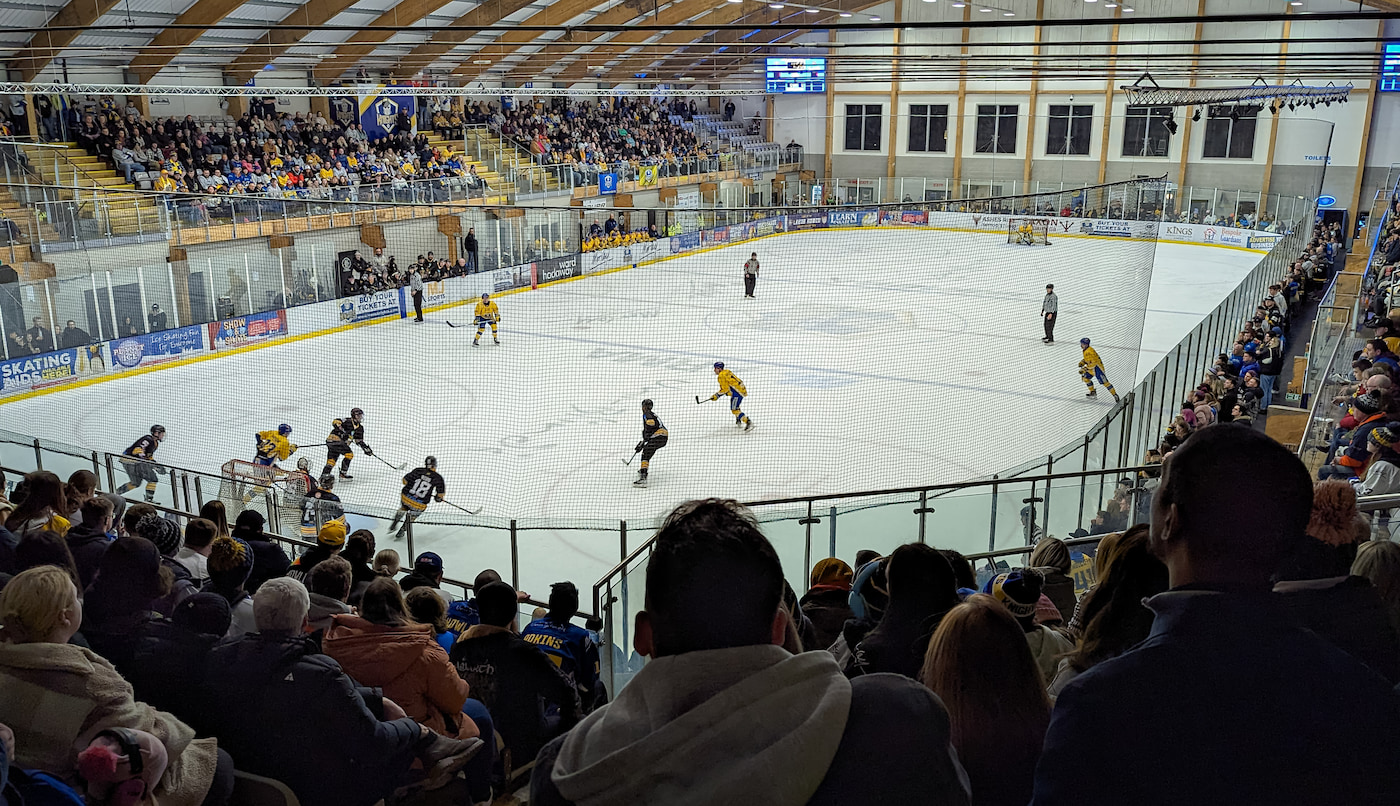 A view from the stands - Leeds Knights in actions against Bees IHC