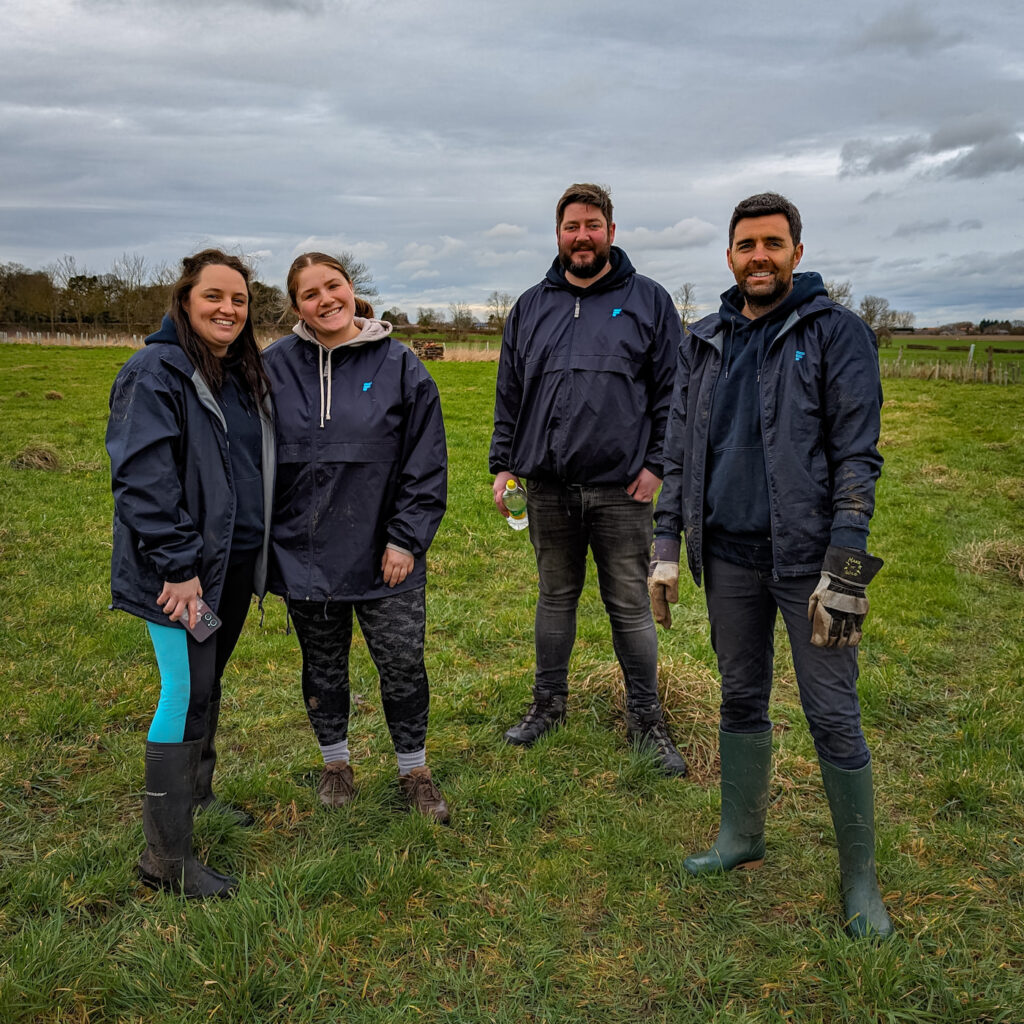 Abigail, Millie, Leigh & Gav happy with their efforts after an enjoyable day planting trees at the Make It Wild site.